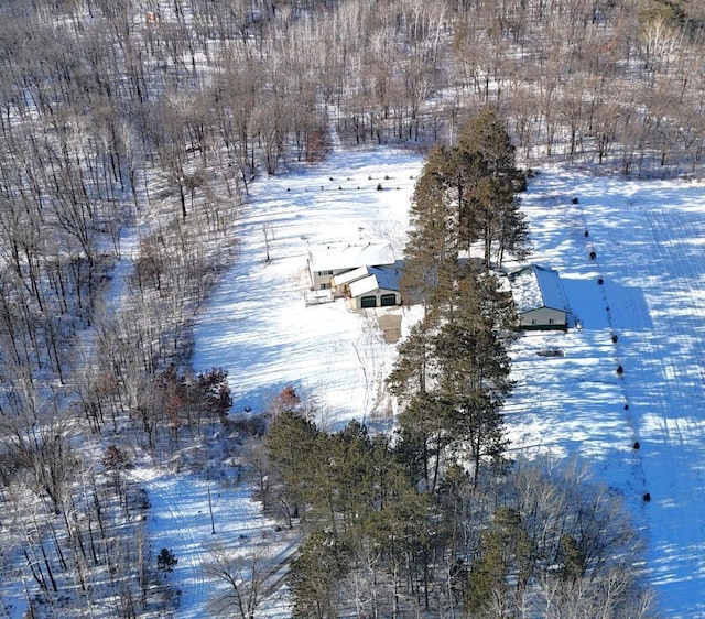 view of snowy aerial view