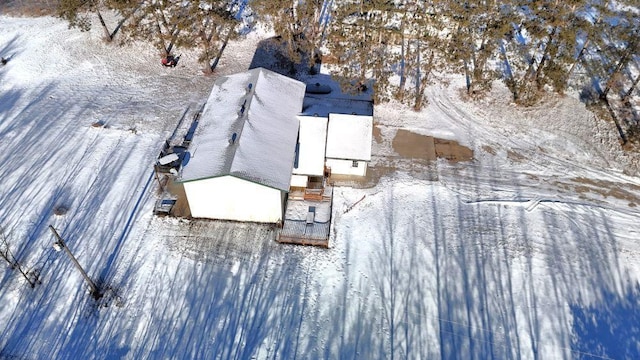 view of snowy aerial view