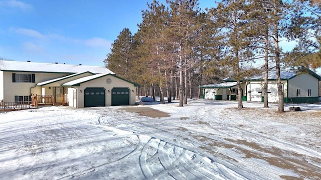 exterior space featuring a garage