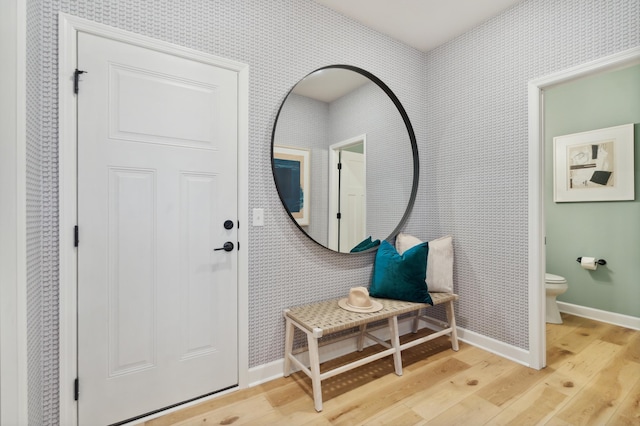 entryway featuring wood-type flooring