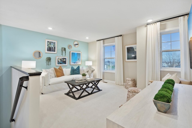 view of carpeted living room