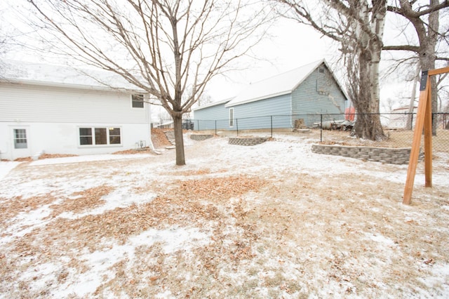 view of snowy yard