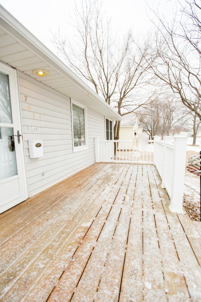 view of patio featuring a wooden deck