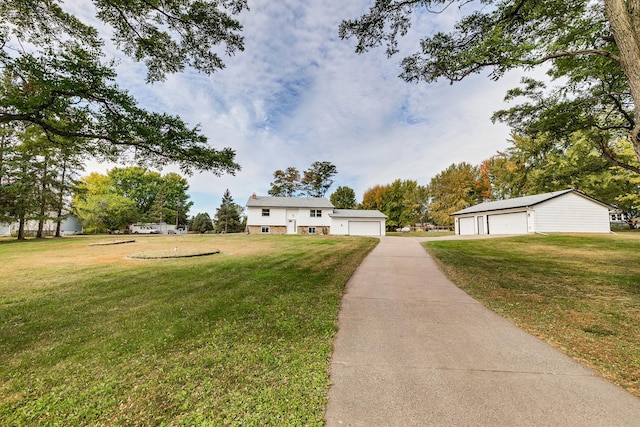 view of front of house with a front yard