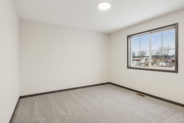 spare room featuring carpet flooring