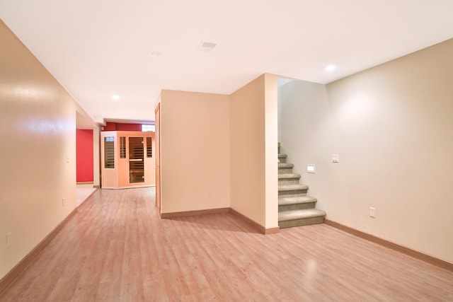 interior space featuring light hardwood / wood-style flooring