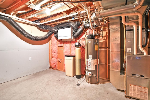 utilities with heating unit and water heater