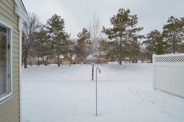 view of snowy yard