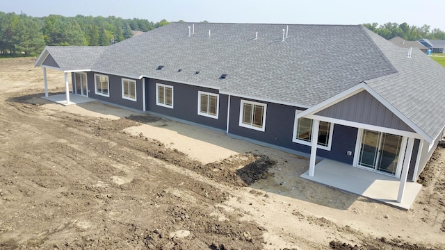 rear view of property with a patio area