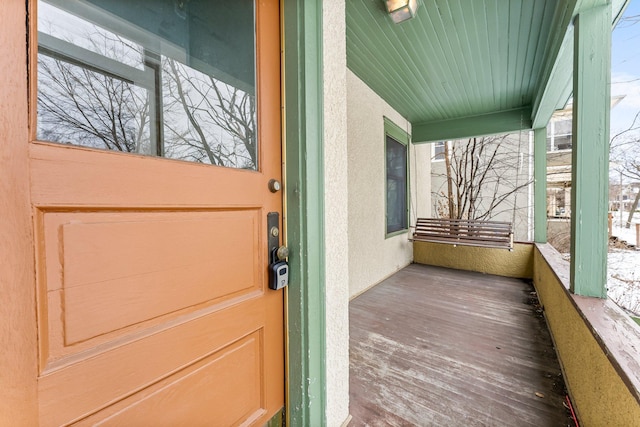 exterior space featuring covered porch