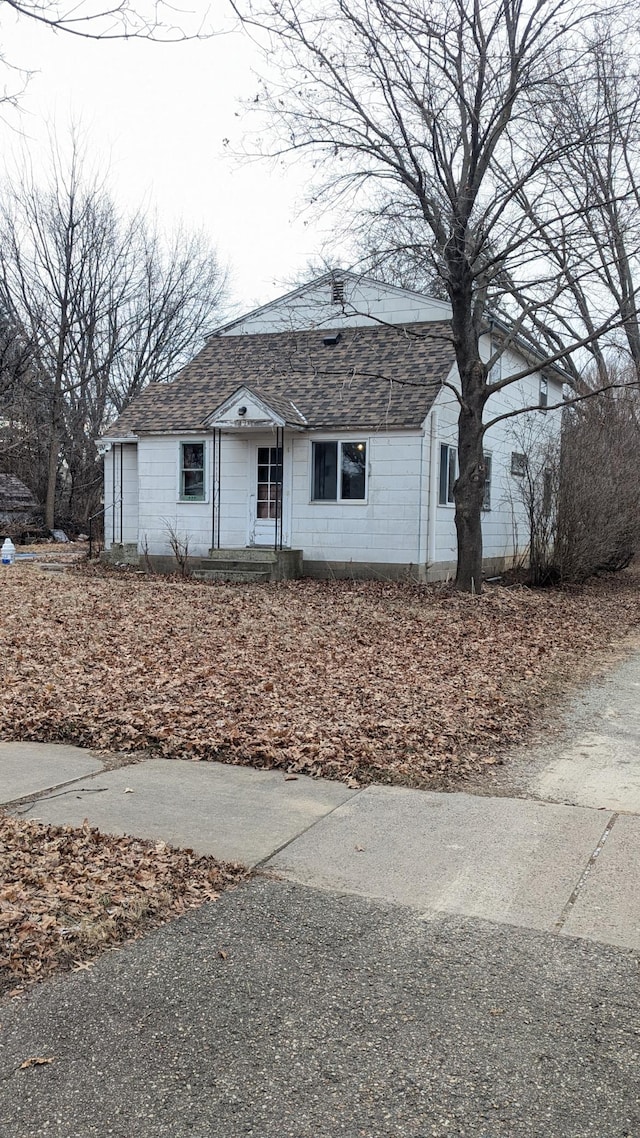 view of single story home