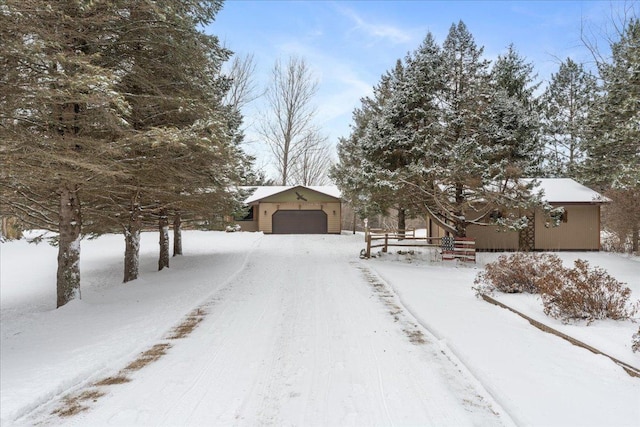 view of front of home featuring a garage