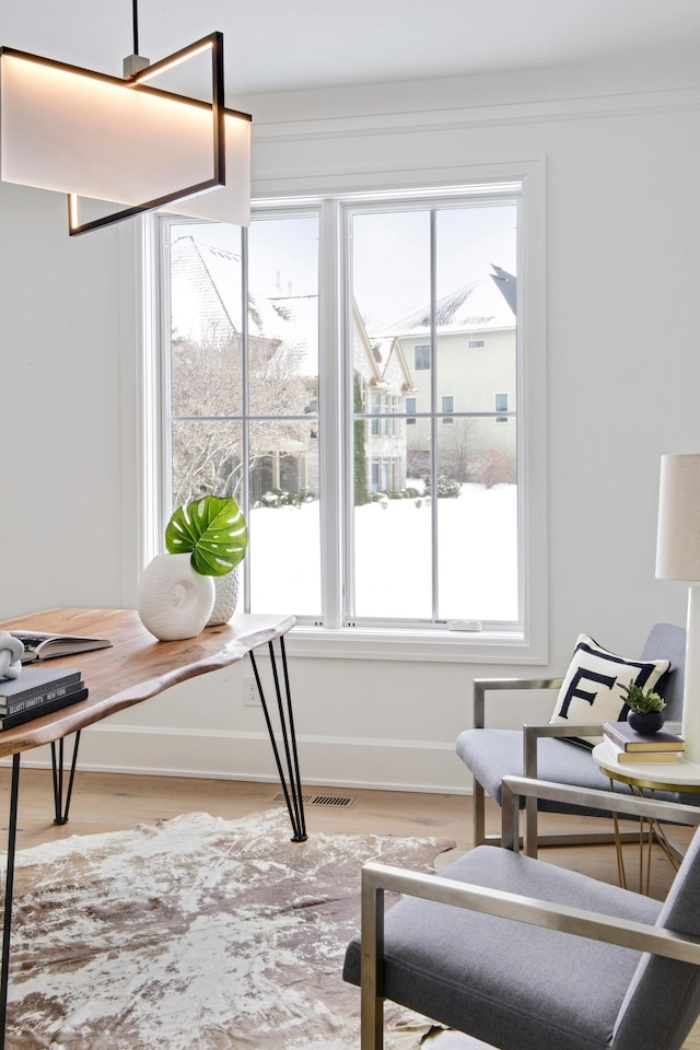 interior space featuring hardwood / wood-style flooring