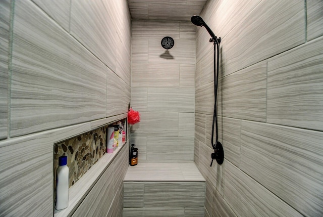 details with tiled shower