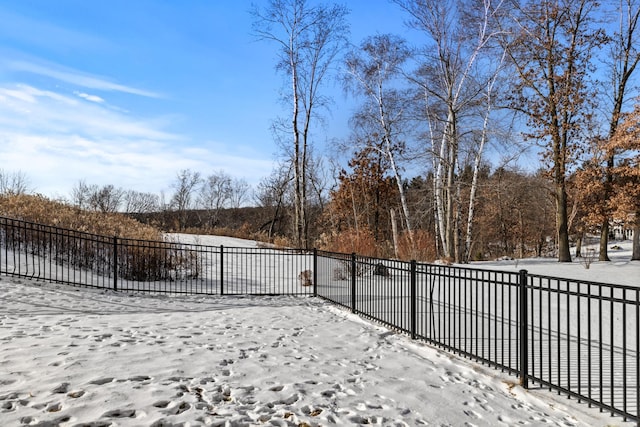 view of snowy yard