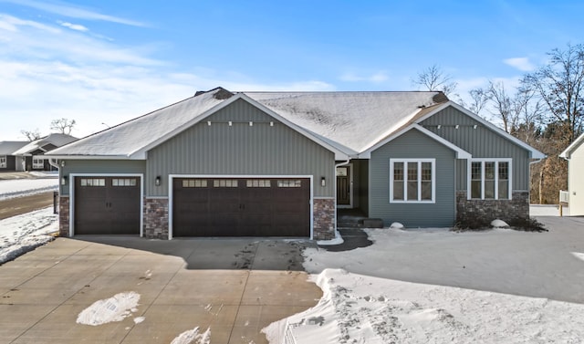 craftsman-style house with a garage