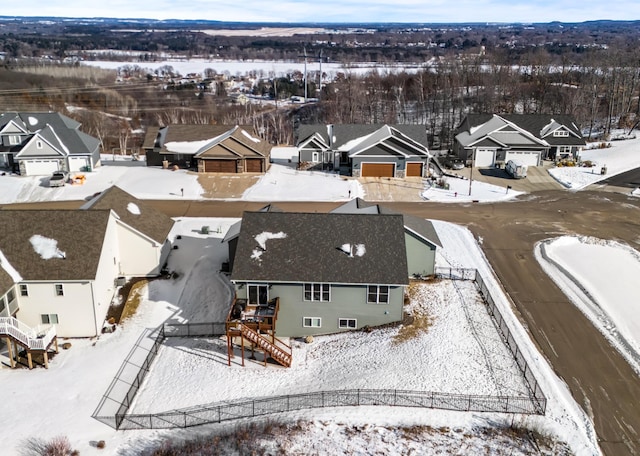 view of snowy aerial view