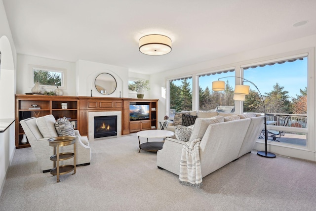 view of carpeted living room