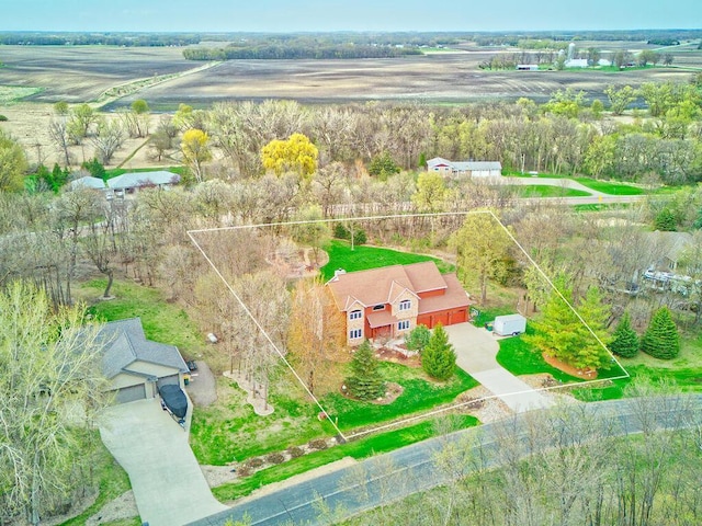 16694 206th Cir, Hutchinson, MN 55350 - view from above of property with property boundaries highlighted