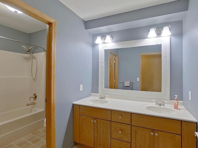 16694 206th Cir, Hutchinson, MN 55350 - full bathroom featuring double vanity and shower / bathtub combination