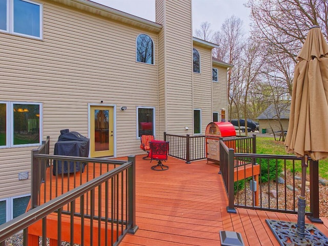 16694 206th Cir, Hutchinson, MN 55350 - wooden deck with area for grilling