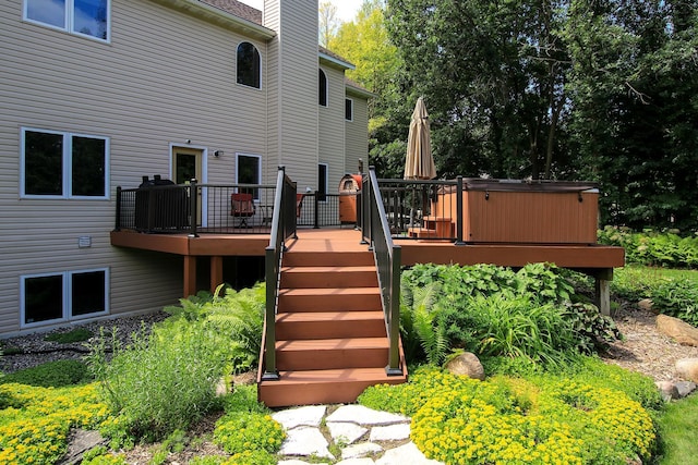 16694 206th Cir, Hutchinson, MN 55350 - wooden terrace featuring stairway
