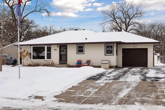 ranch-style house with a garage