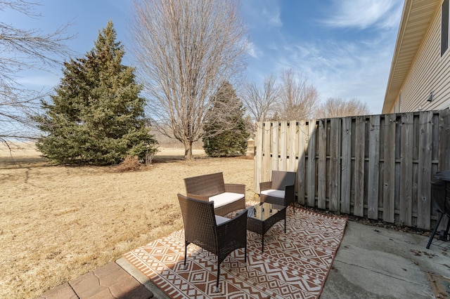 view of patio / terrace with fence