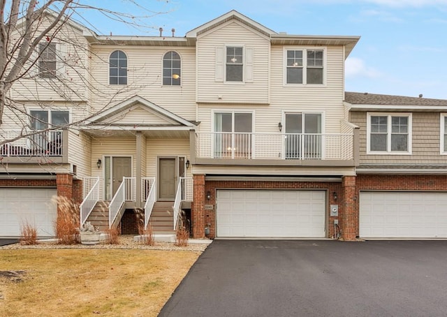 view of property with a garage