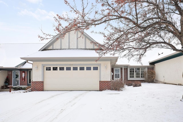 view of front of home featuring a garage