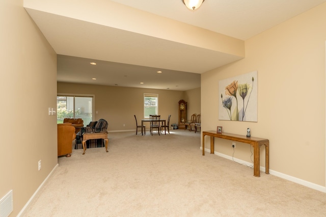 carpeted office featuring plenty of natural light