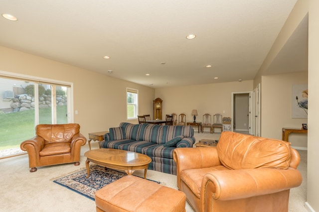 view of carpeted living room