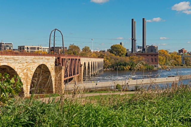 view of property's community featuring a water view