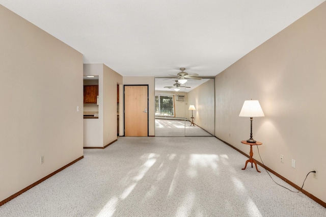 unfurnished room with ceiling fan