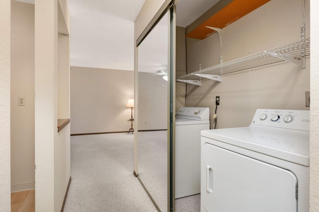 laundry area featuring washer and dryer