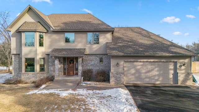 view of front of home featuring a garage