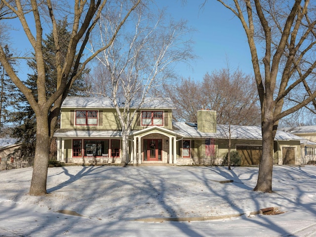 view of front of home featuring covered porch