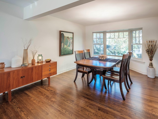 dining room featuring dark hardwood / wood-style flooring