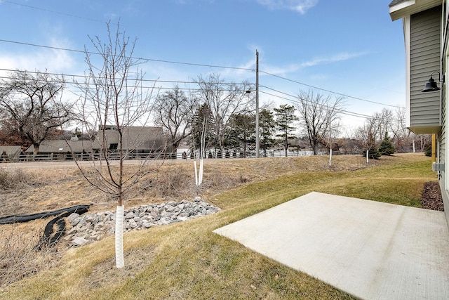 view of yard with a patio area