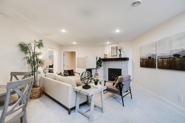 view of carpeted living room