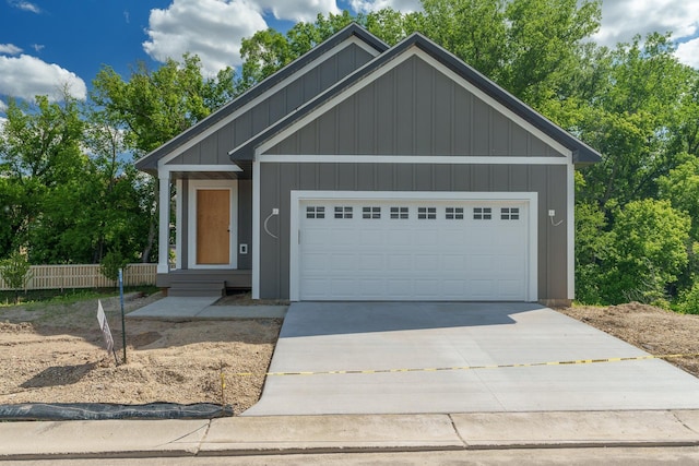 view of front of home featuring a garage