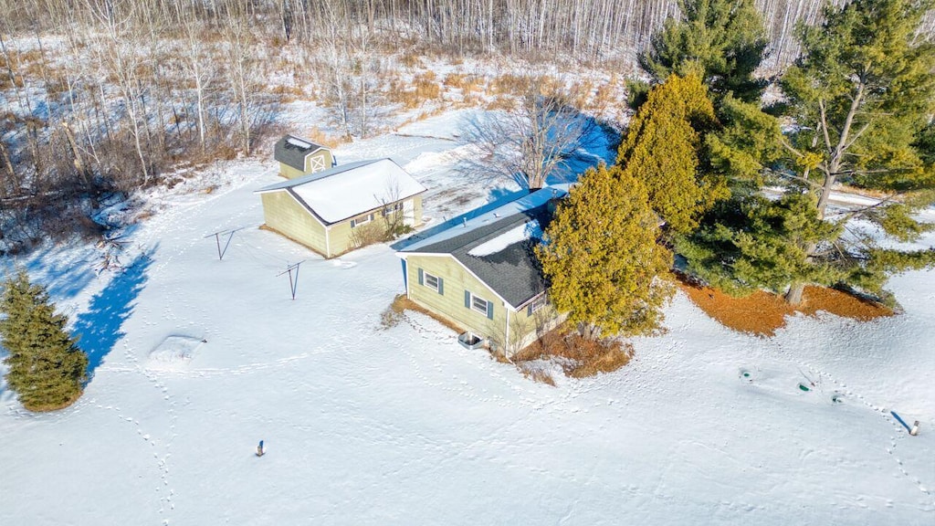 view of snowy aerial view