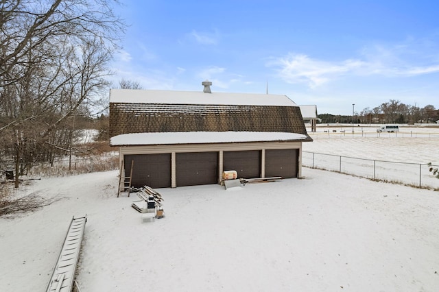 view of snow covered structure