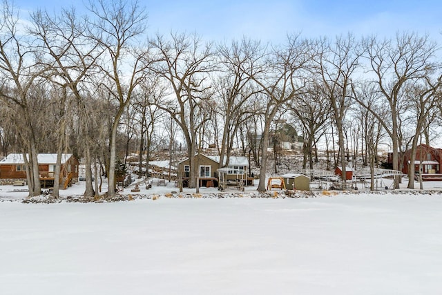 view of snowy yard