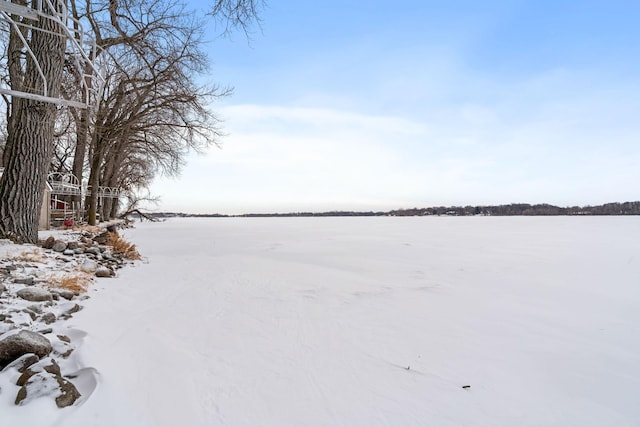 view of snowy yard