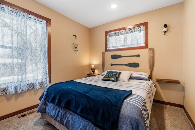 view of carpeted bedroom