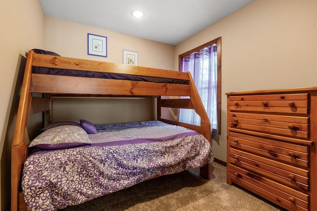 view of carpeted bedroom