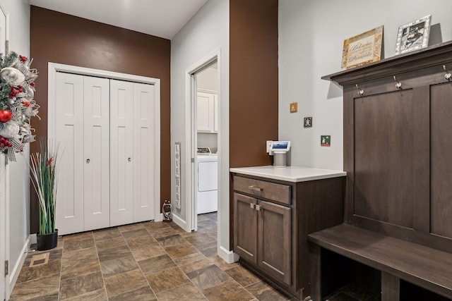 mudroom featuring washer / dryer