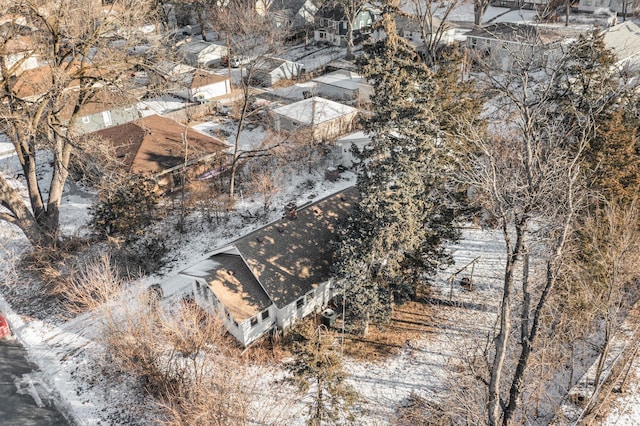 view of snowy aerial view