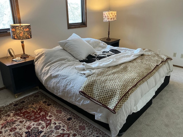 view of carpeted bedroom